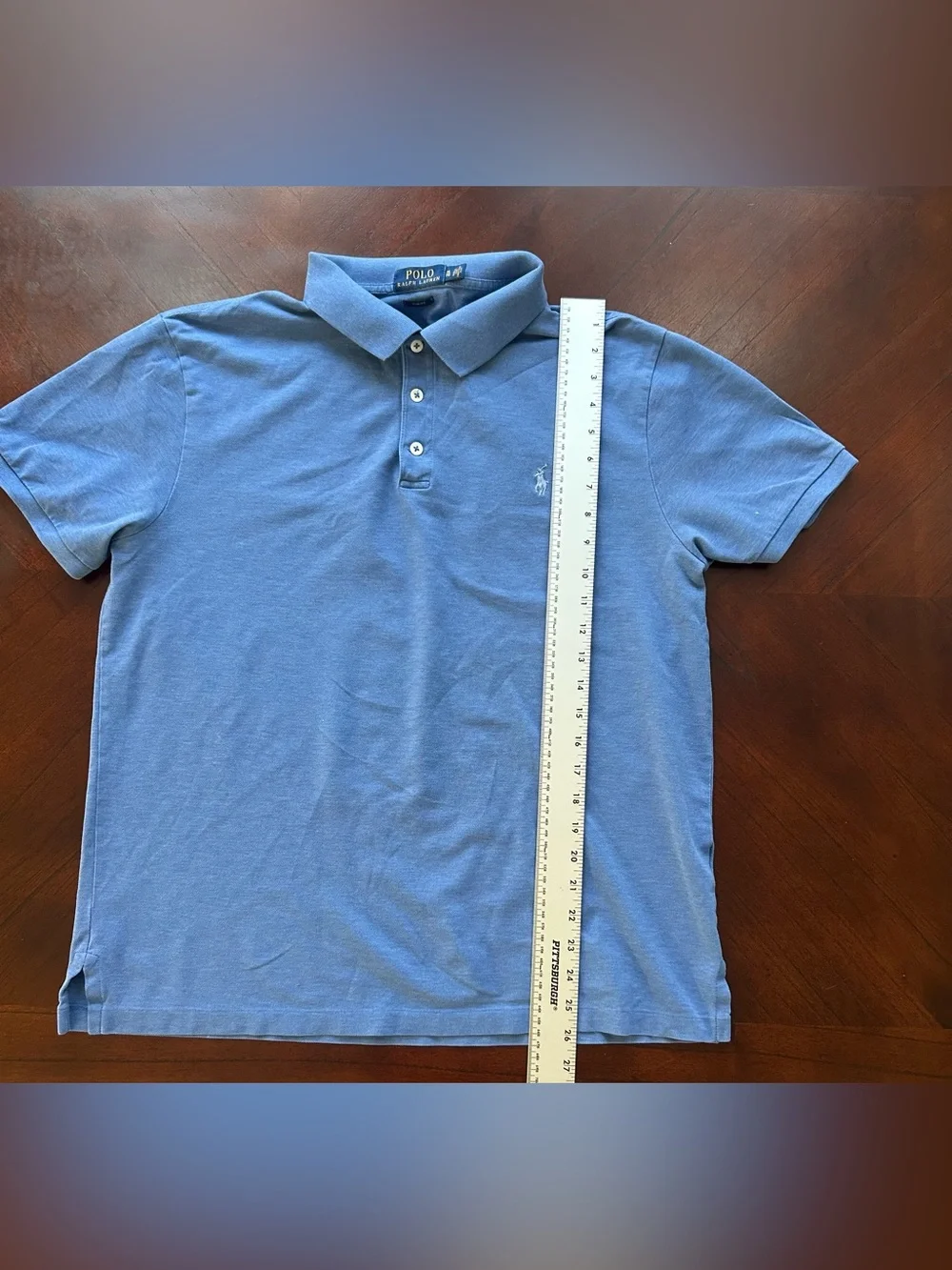 Ralph Lauren Men's Sky Blue Short-Sleeve Polo size L SLIM FIT